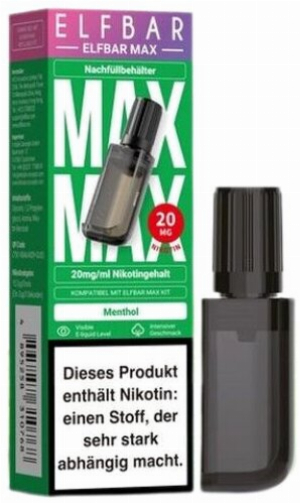 Elfbar Max Nachfülltank Menthol 10ml 20mg/ml