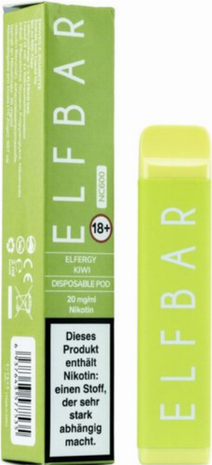 Elf Bar NC600 Einweg E-Zigarette Elfergy Kiwi 20 mg Nikotin
