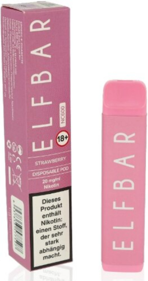 Elf Bar NC600 Einweg E-Zigarette Strawberry 20 mg Nikotin