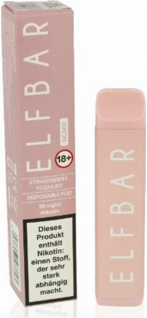 Elf Bar NC600 Einweg E-Zigarette Strawberry Yoghurt 20 mg Nikotin
