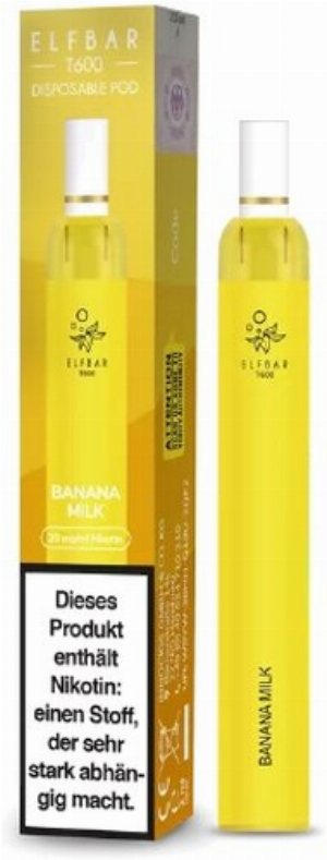 Elf Bar T600 E-Zigarette mit Filter Banana-Milk 20mg