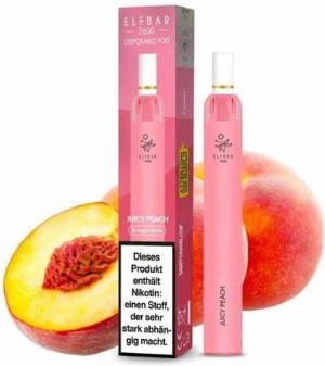 Elf Bar T600 E-Zigarette mit Filter Juicy Peach 20 mg Nikotin