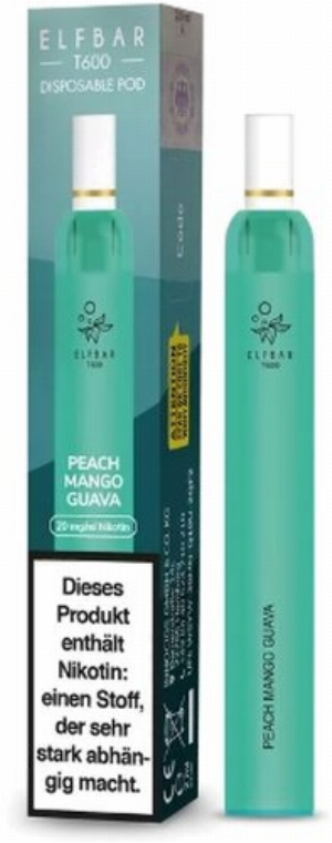 Elf Bar T600 E-Zigarette mit Filter Peach-Mango-Guava 20mg