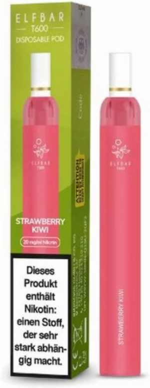 Elf Bar T600 E-Zigarette mit Filter Strawberry-Kiwi 20mg