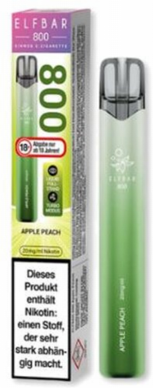 Elfbar 800 Apple Peach Einweg E-Zigarette 20mg