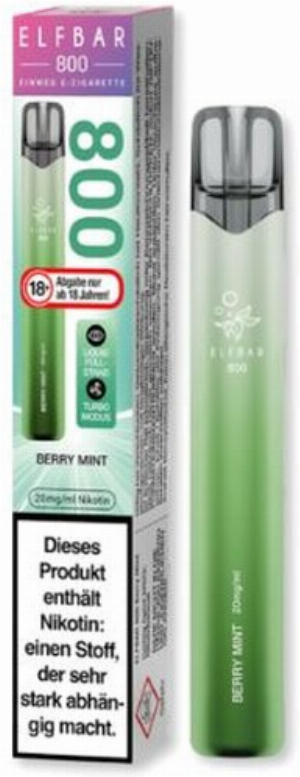 Elfbar 800 Berry Mint Einweg E-Zigarette 20mg