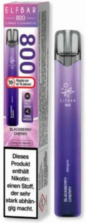 Elfbar 800 Blackberry Cherry Einweg E-Zigarette 20mg