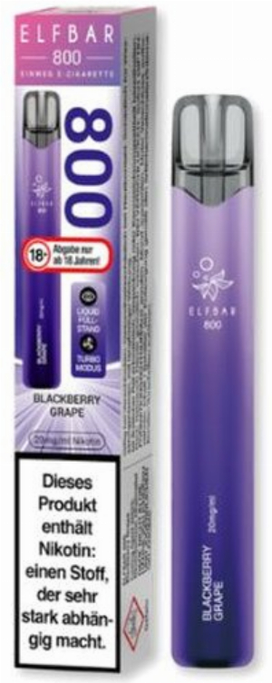 Elfbar 800 Blackberry Grape Einweg E-Zigarette 20mg