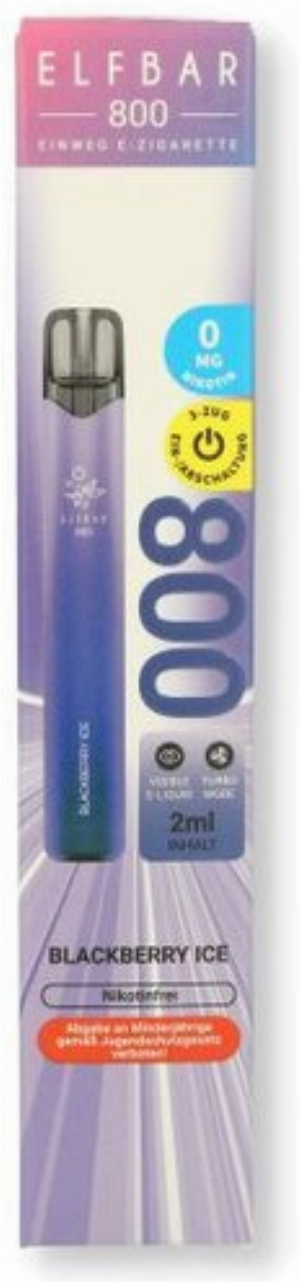 Elfbar 800 Blackberry Ice Einweg E-Zigarette 0mg