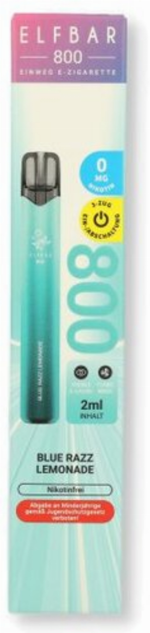 Elfbar 800 Blue Razz Lemonade Einweg E-Zigarette 0mg