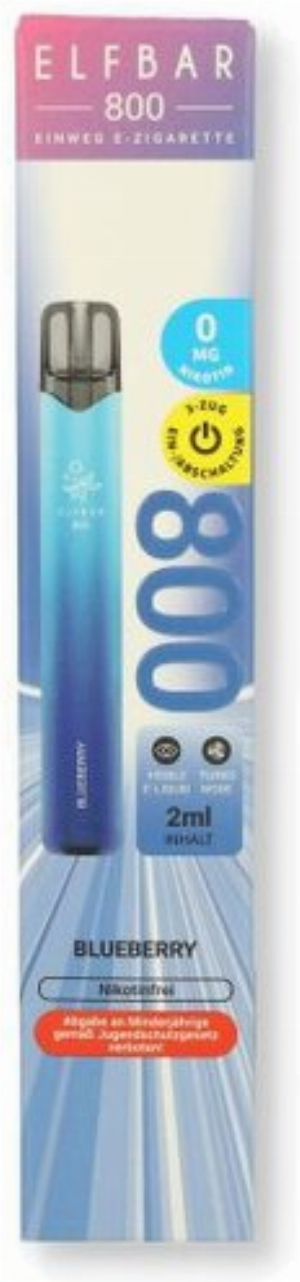 Elfbar 800 Blueberry Einweg E-Zigarette 0mg