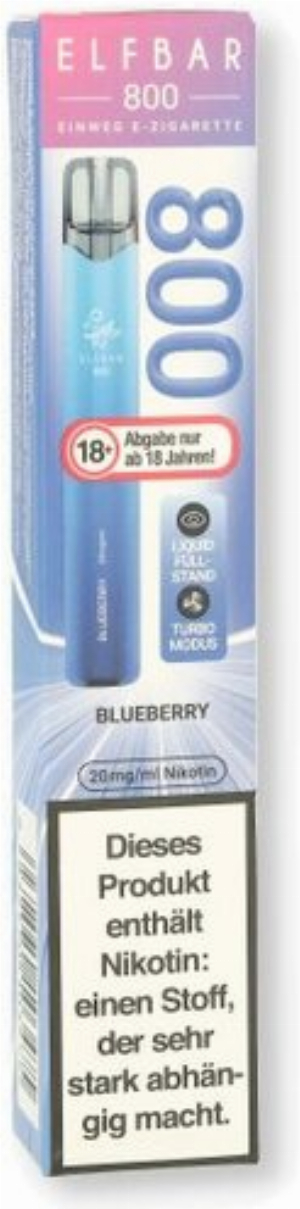 Elfbar 800 Blueberry Einweg E-Zigarette 20mg