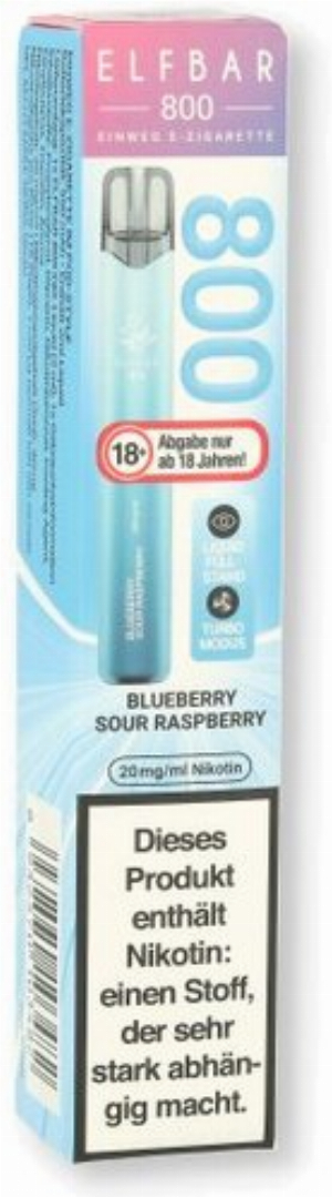 Elfbar 800 Blueberry Sour Raspberry Einweg E-Zigarette 20mg