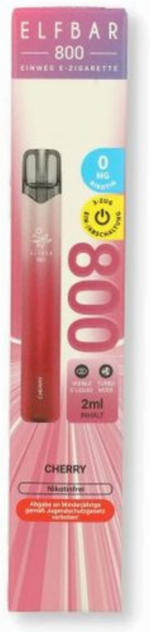 Elfbar 800 Cherry Einweg E-Zigarette 0mg