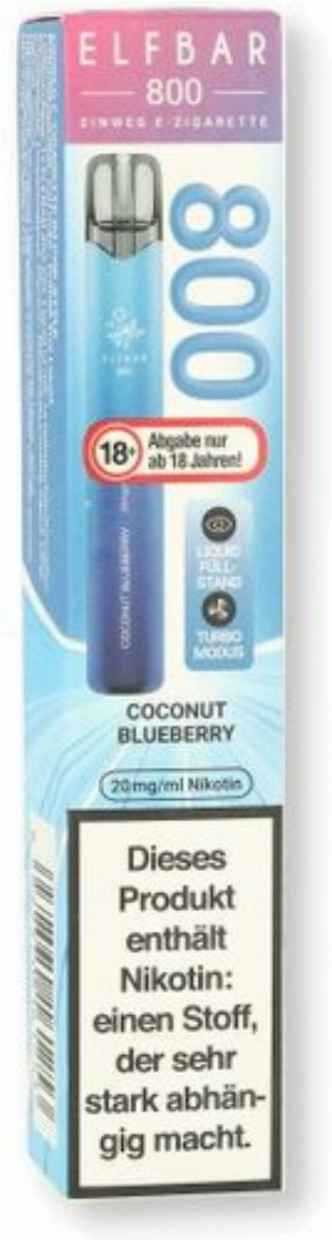 Elfbar 800 Coconut Blueberry Einweg E-Zigarette 20mg