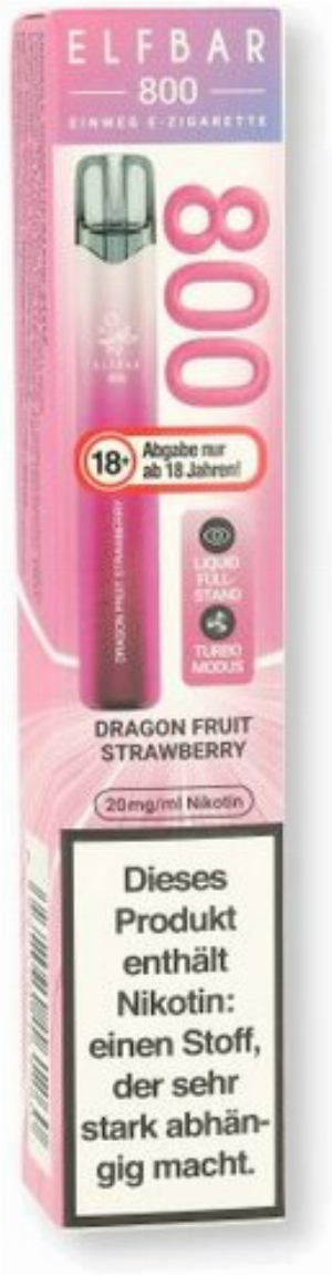 Elfbar 800 Dragon Fruit Strawberry Einweg E-Zigarette 20mg