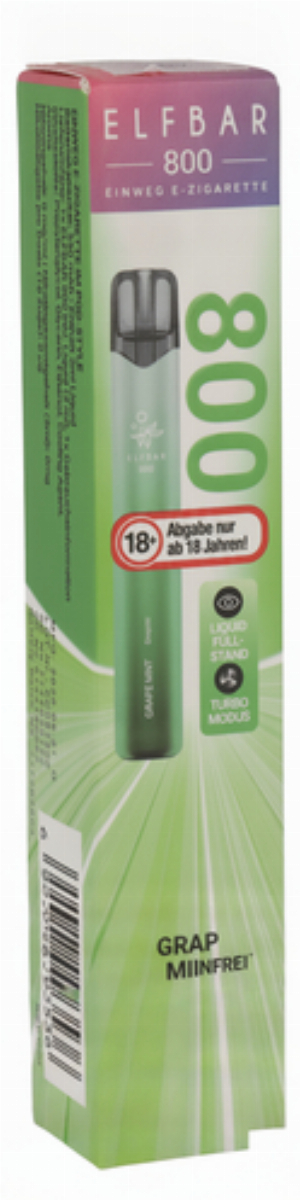 Elfbar 800 Grape Mint Einweg E-Zigarette 0mg