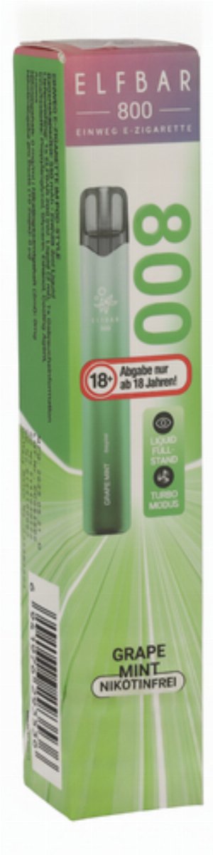 Elfbar 800 Grape Mint Einweg E-Zigarette 0mg