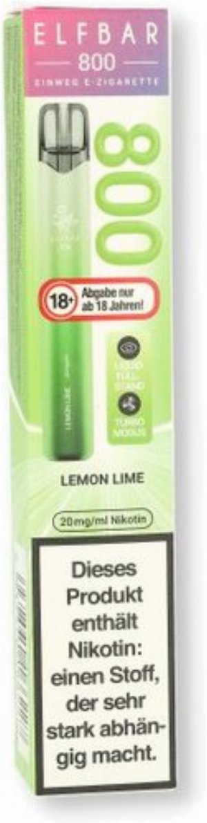Elfbar 800 Lemon Lime Einweg E-Zigarette 20mg