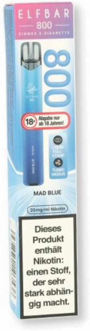 Elfbar 800 Mad Blue Einweg E-Zigarette 20mg