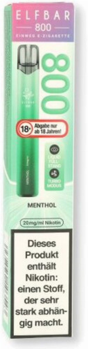 Elfbar 800 Menthol Einweg E-Zigarette 20mg
