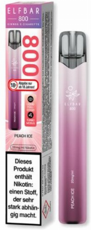 Elfbar 800 Peach Ice Einweg E-Zigarette 20mg