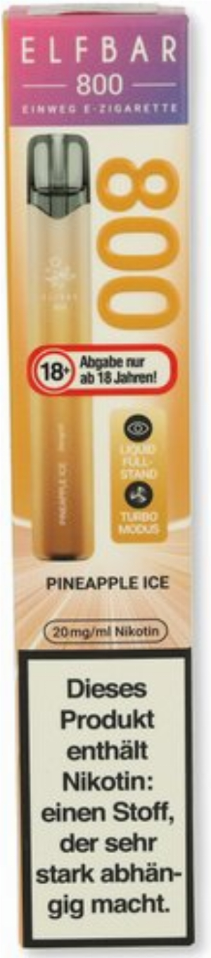 Elfbar 800 Pineapple Ice Einweg E-Zigarette 20mg