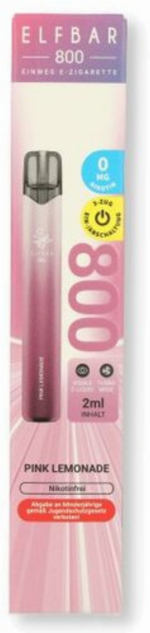 Elfbar 800 Pink Lemonade Einweg E-Zigarette 0mg