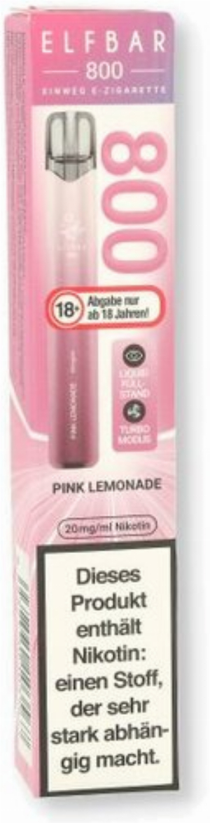 Elfbar 800 Pink Lemonade Einweg E-Zigarette 20mg
