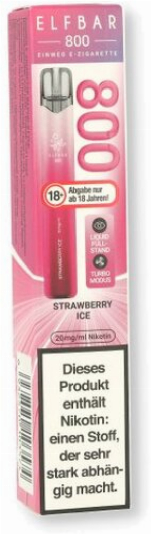Elfbar 800 Strawberry Ice Einweg E-Zigarette 20mg