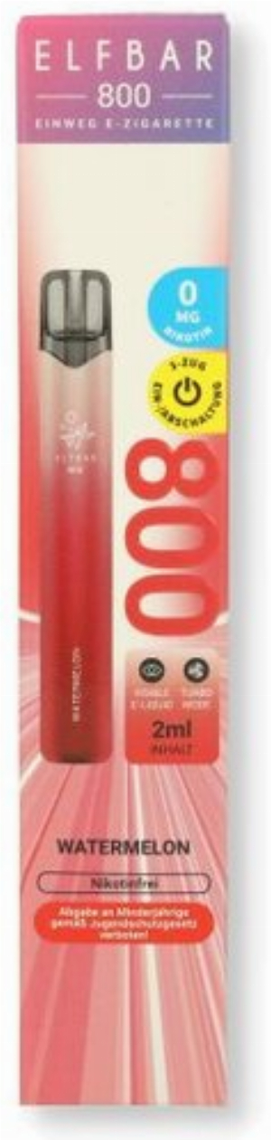 Elfbar 800 Watermelon Einweg E-Zigarette 0mg