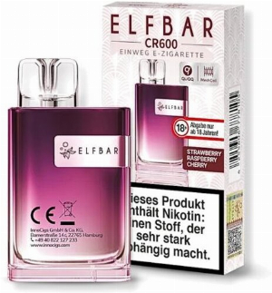Elfbar CR600 Strawberry Raspberry Cherry Einweg E-Zigarette 20mg