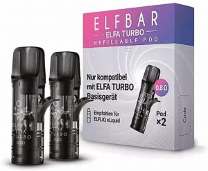 Elfbar Elfa Turbo Leerpod 0,8 Ohm Selbstbefüllbarer Pod für Batterieeinheit 2ml