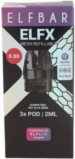 Elfbar ELFX 0,8 Ohm Pod 2ml 3 Stk.