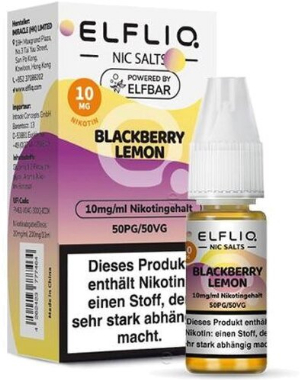 Elfliq by Elf Bar Nicsalt Liquid Blackberry Lemon 10mg