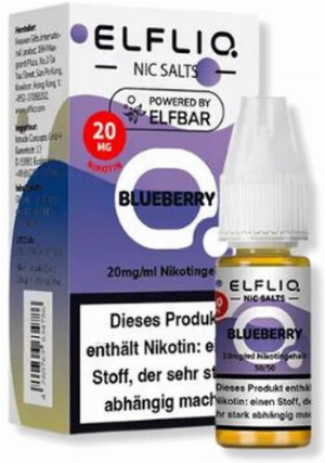 Elfliq by Elfbar Blueberry 20mg Nic Salt Liquid