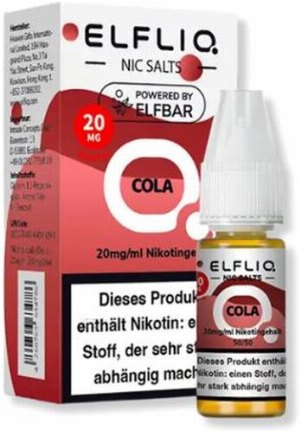 Elfliq by Elfbar Cola 20mg Nic Salt Liquid