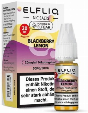 Elfliq by Elf Bar Nicsalt Liquid Blackberry Lemon 20mg