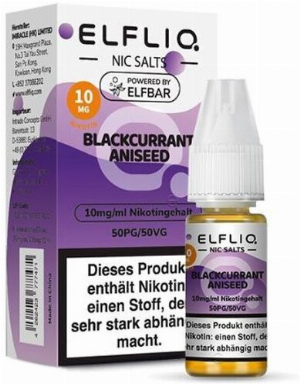 Elfliq by Elf Bar Nikotinsalz Liquids Blackcurrant Aniseed 10mg