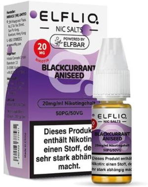 Elfliq by Elf Bar Nikotinsalz Liquid Blackcurrant Aniseed 20mg