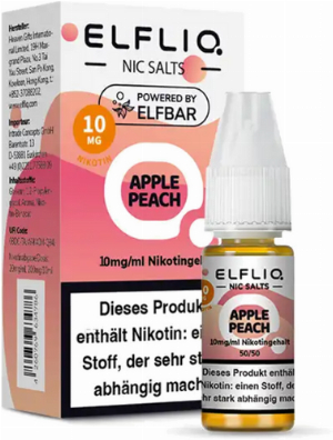 Elfliq by Elfbar Apple Peach 10mg Nic Salt Liquid