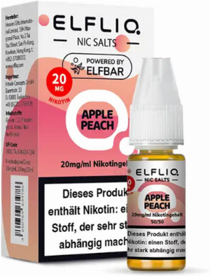 Elfliq by Elfbar Apple Peach 20mg Nic Salt Liquid