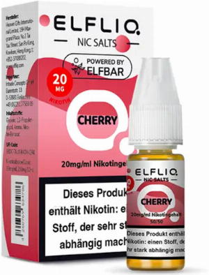 Elfliq by Elfbar Cherry 20mg Nic Salt Liquid