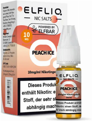 Elfliq by Elfbar Nikotinsalz Liquid Peach Ice 10mg
