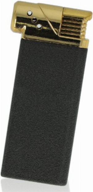 Eurojet Pfeifenfeuerzeug Piezo Schwarz matt/ Gold