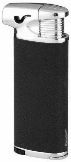 Eurojet Pfeifenfeuerzeug Schwarz mit Pfeifenstopfer