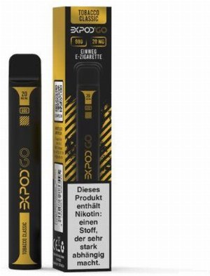 Expod Go Tobacco Classic Einweg E-Zigarette 20mg
