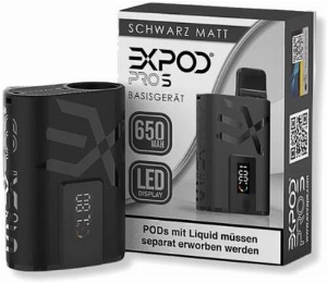 Expod Pro S Basisgerät 650 mAh Schwarz Matt