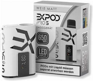 Expod Pro S Basisgerät 650 mAh Weiß Matt