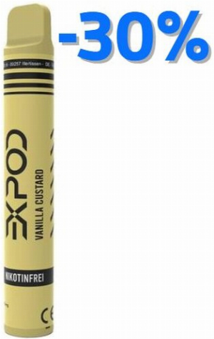 Expod Vanilla Custard Einweg E-Zigarette 0mg
